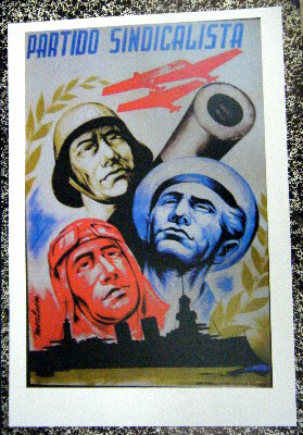 REPRODUCCION DE CARTEL PARTIDO SINDICALISTA.