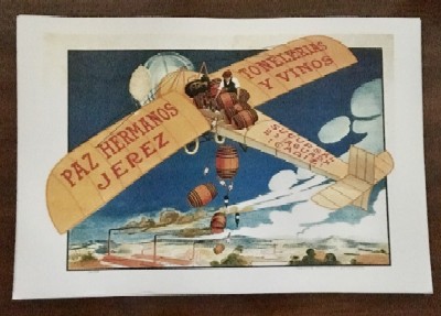 REPRODUCCION DE CARTEL PAZ HERMANOS JEREZ, TONELERIAS Y VINOS.