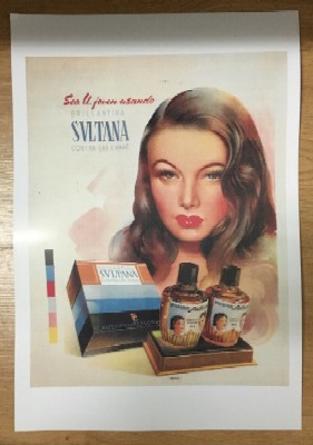 REPRODUCCION DE CARTEL BRILLANTINA SULTANA CONTRA LAS CANAS.