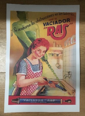 REPRODUCCION DE CARTEL SE ACABARON LAS OBSTRUCCIONES EN LAS TUBERÍAS. RAS