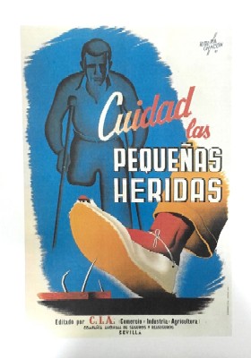 REPRODUCCION DE CARTEL CUIDAD LAS PEQUEÑAS HERIDAS, RIBERA CHACÓN.