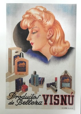 REPRODUCCION DE CARTEL VISNÚ PRODUCTOS DE BELLEZA.