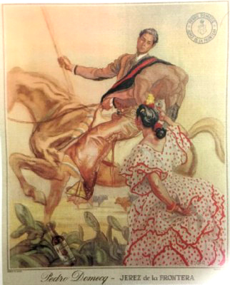 REPRODUCCION DE CARTEL PEDRO DOMECQ - JEREZ DE LA FRONTERA.