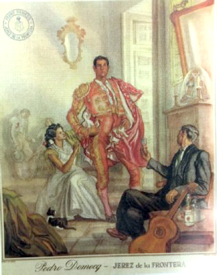 REPRODUCCION DE CARTEL PEDRO DOMECQ - JEREZ DE LA FRONTERA.