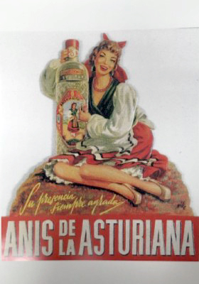 REPRODUCCION DE CARTEL ANÍS DE LA ASTURIANA.