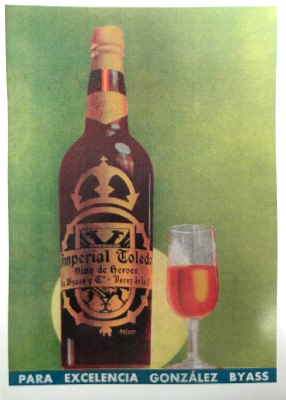 REPRODUCCION DE CARTEL IMPERIAL TOLEDO, VINO DE HÉROES. PARA EXCELENCIA.