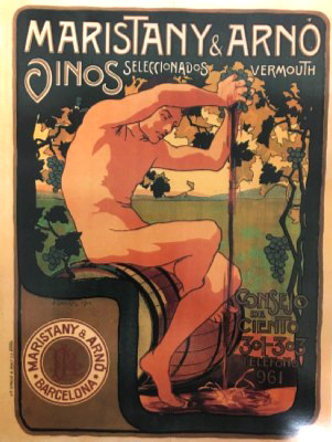 REPRODUCCION DE CARTEL VERMOUTH. MARISTANY & ARNO. VINOS SELECCIONADOS.