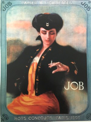 REPRODUCCION DE CARTEL JOB. PAPIER A CIGARETTES. HORS CONCURS, PARIS 1900.