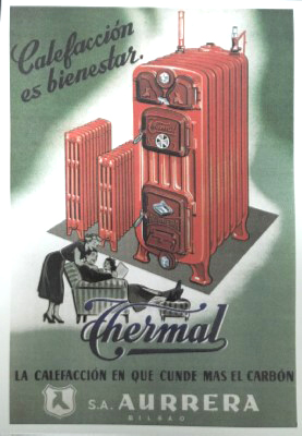 REPRODUCCION DE CARTEL CALEFACCIÓN ES BIENESTAR. THERMAL. 48X33CM.