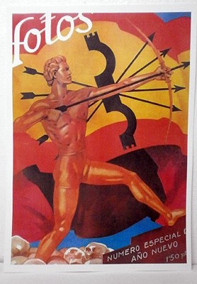 REPRODUCCION DE CARTEL FOTOS, NUMERO ESPECIAL DE AÑO NUEVO, 1,50 PTS. 30X42,5cm.