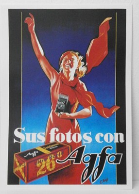 REPRODUCCION CARTEL SUS FOTOS CON AGFA ULTRA RAPID. 28,8 X 43 cm.