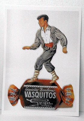 REPRODUCCION CARTEL EXQUISITAS PASTILLAS NESQUITAS CONFITURAS GOYA VITORIA. 30 X 41,8 cm.