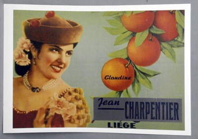 REPRODUCCION CARTEL CLAUDINE JEAN CHARPENTIER LIEGE. 29,4 X 42,3 cm.