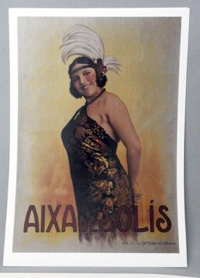REPRODUCCION CARTEL AIXA DE SOLIS. VALENCIA. 29,4 X 42.3 cm.