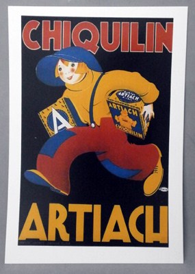 REPRODUCCION CARTEL CHIQUILIN ARTIACH GALLETAS.