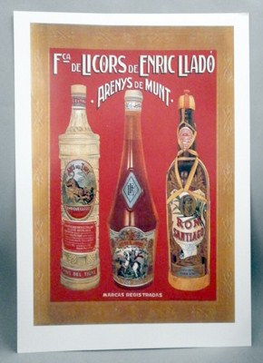 REPRODUCCION CARTEL FCA. DE LICORS DE ENRIC LLADO, ARENYS DE MUNT.