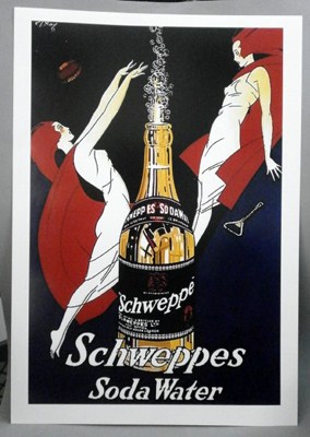 REPRODUCCION CARTEL SCHWEPPES, SODA WATER.