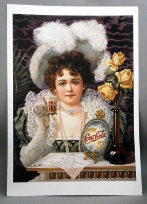 REPRODUCCION CARTEL DRINK COCA - COLA. ATLANTA, CHICAGO, PHILADELPHIA, LOS ANGELES, DALLAS.
