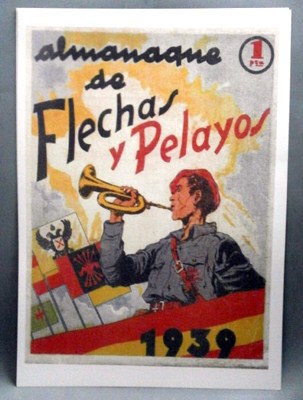 REPRODUCCION CARTEL ALMANAQUE DE FLECHAS Y PELAYOS 1939, 1 PTA.