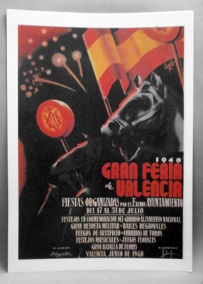 REPRODUCCION CARTEL GRAN FERIA DE VALENCIA JUNIO DE 1940.