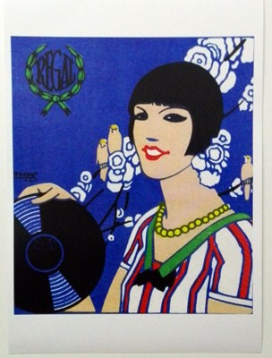 REPRODUCCION DE CARTEL: DISCOS REGAL RETRATO MUJER.
