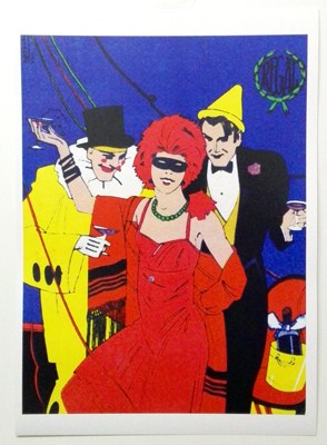 REPRODUCCION DE CARTEL: DISCOS REGAL TRES DE FIESTA.