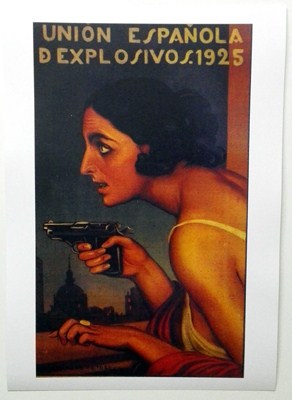 REPRODUCCION DE CARTEL UNION ESPAÑOLA DE EXPLOSIVOS 1925. 24,5 X 41,3 cm.