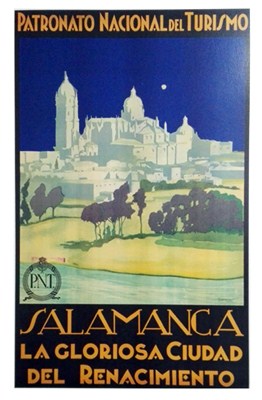 REPRODUCCION DE CARTEL SALAMANCA LA GLORIOSA CUIDAD DEL RENACIMIENTO.