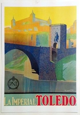 REPRODUCCION DE CARTEL LA IMPERIAL TOLEDO. PATRONATO NACIONAL DE TURISMO.
