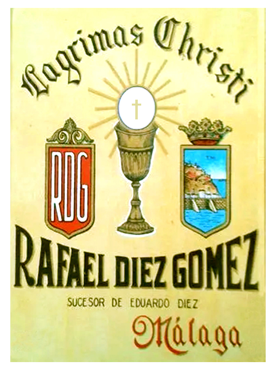 REPRODUCCION DE CARTEL  LAGRIMAS CHRISTI, RAFAEL DIEZ GOMEZ, MALAGA.