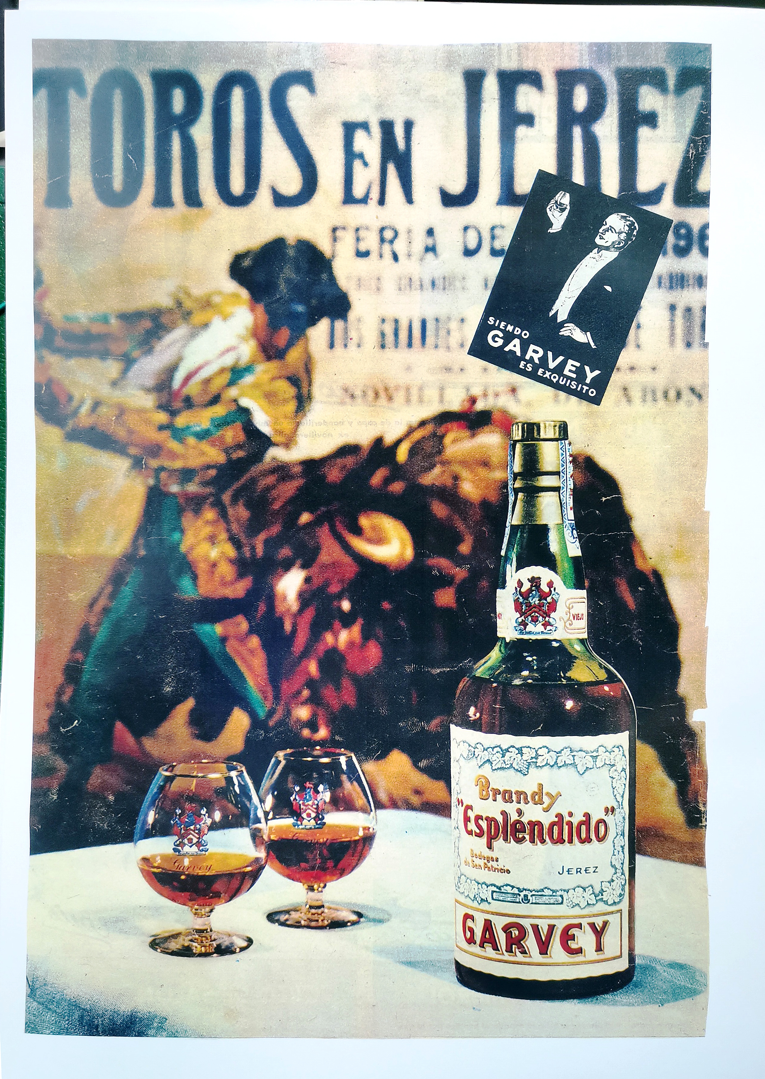 REPRODUCCION CARTEL BRANDY ESPLENDIDO GARVEY