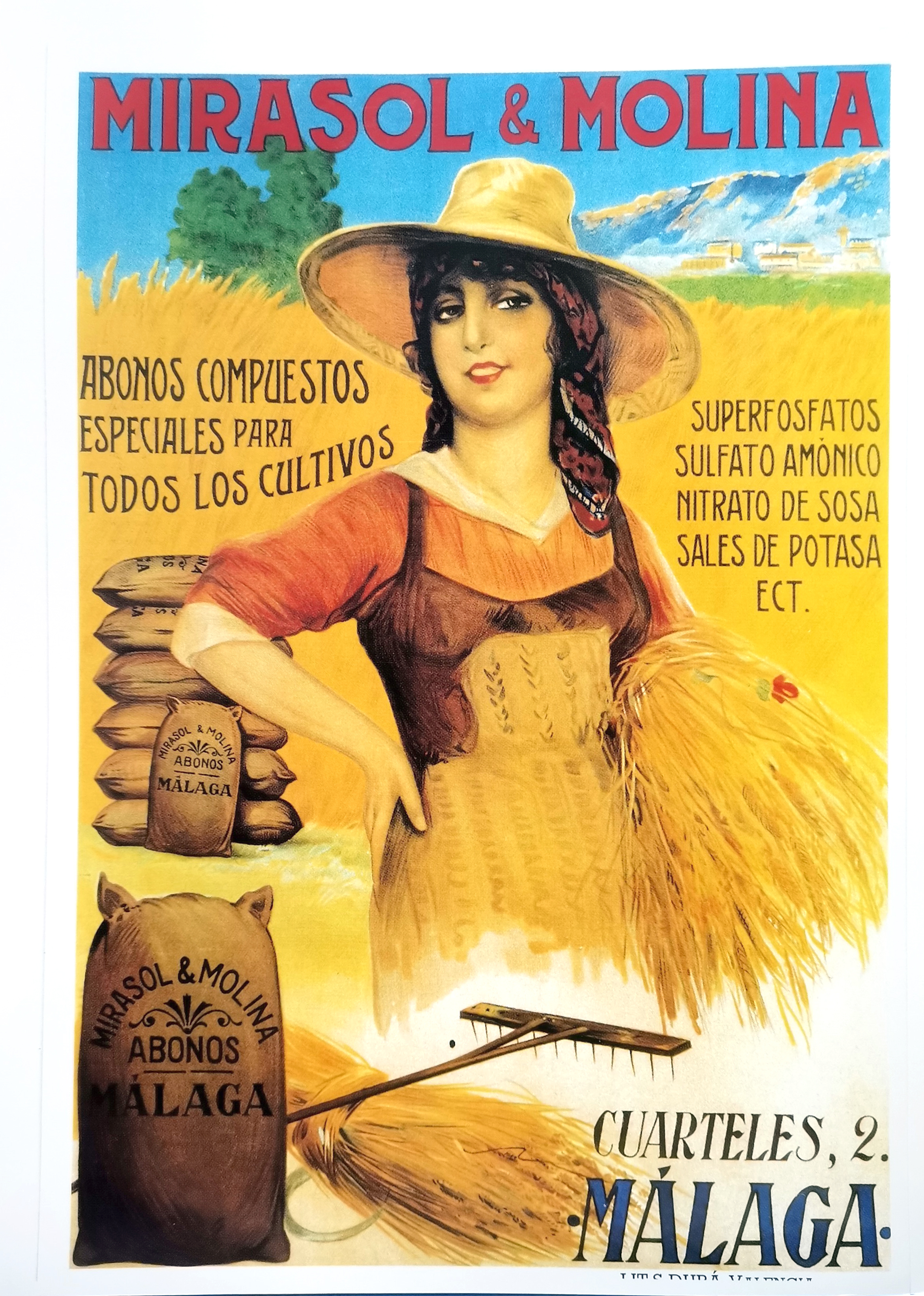 REPRODUCCION CARTEL MALAGA MIRASOL & MOLINA ABONOS