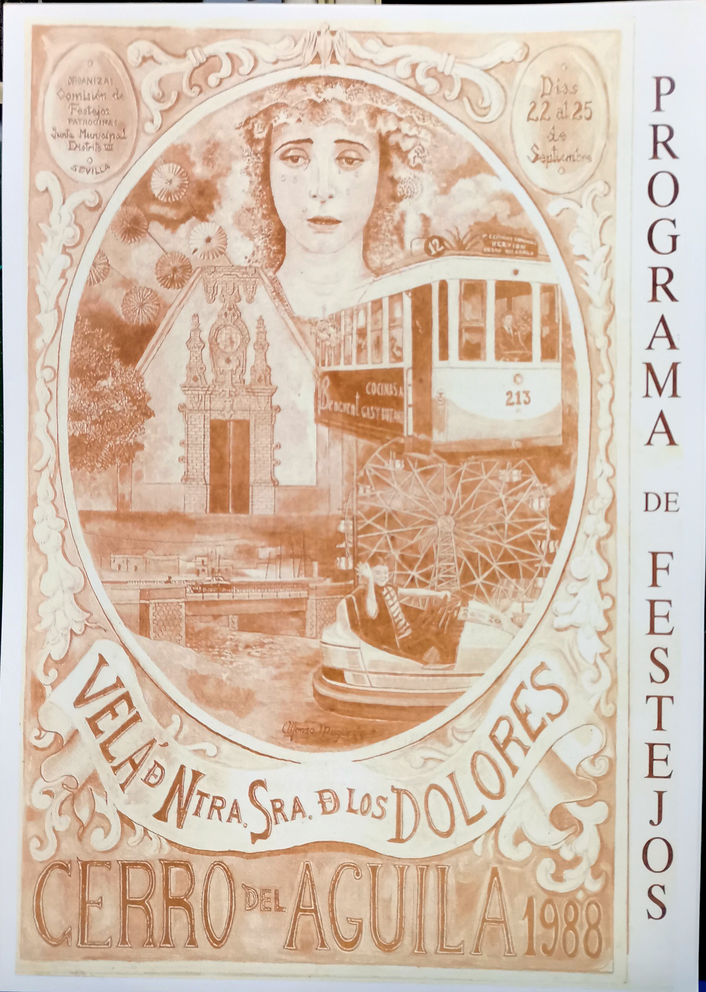 REPRODUCCION PROGRAMA DE FESTEJOS VELA NTRA. SRA. DE LOS DOLORES 1988
