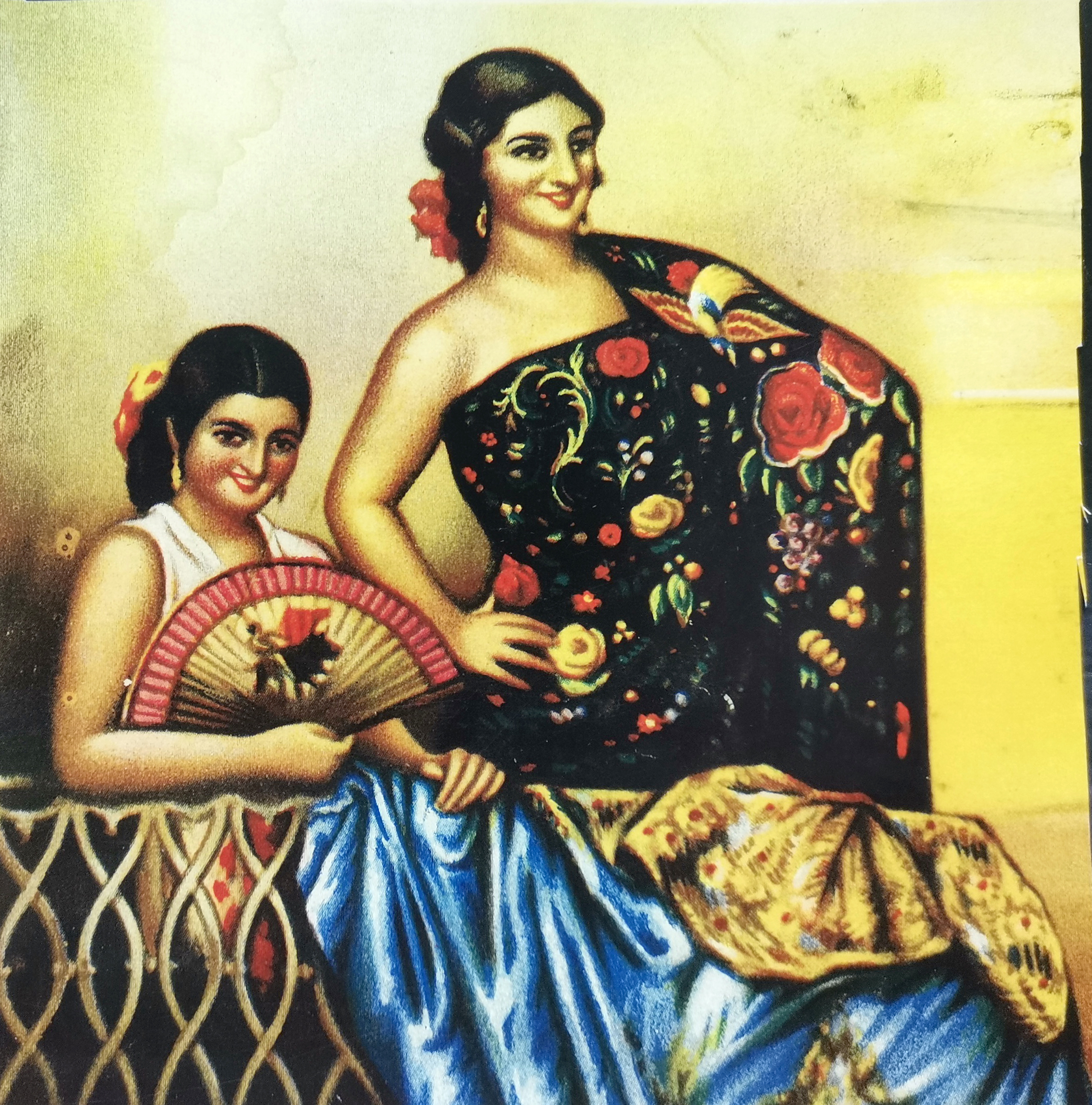 REPRODUCCION FOTOGRAFIA PINTURA ESCENA MUJERES ANDALUZAS