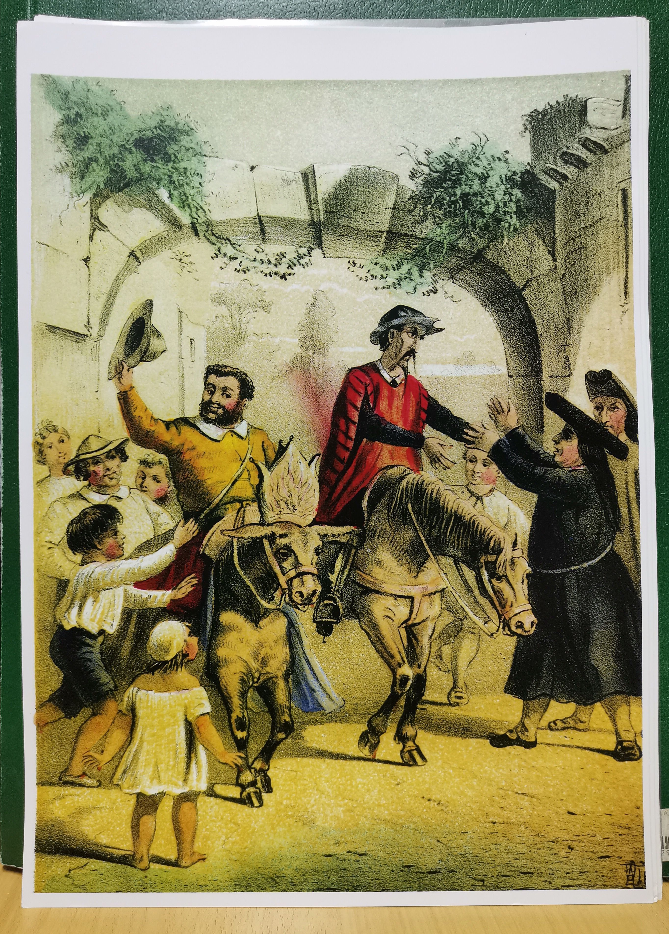 REPRODUCCION ILUSTRACION DON QUIJOTE Y SANCHO