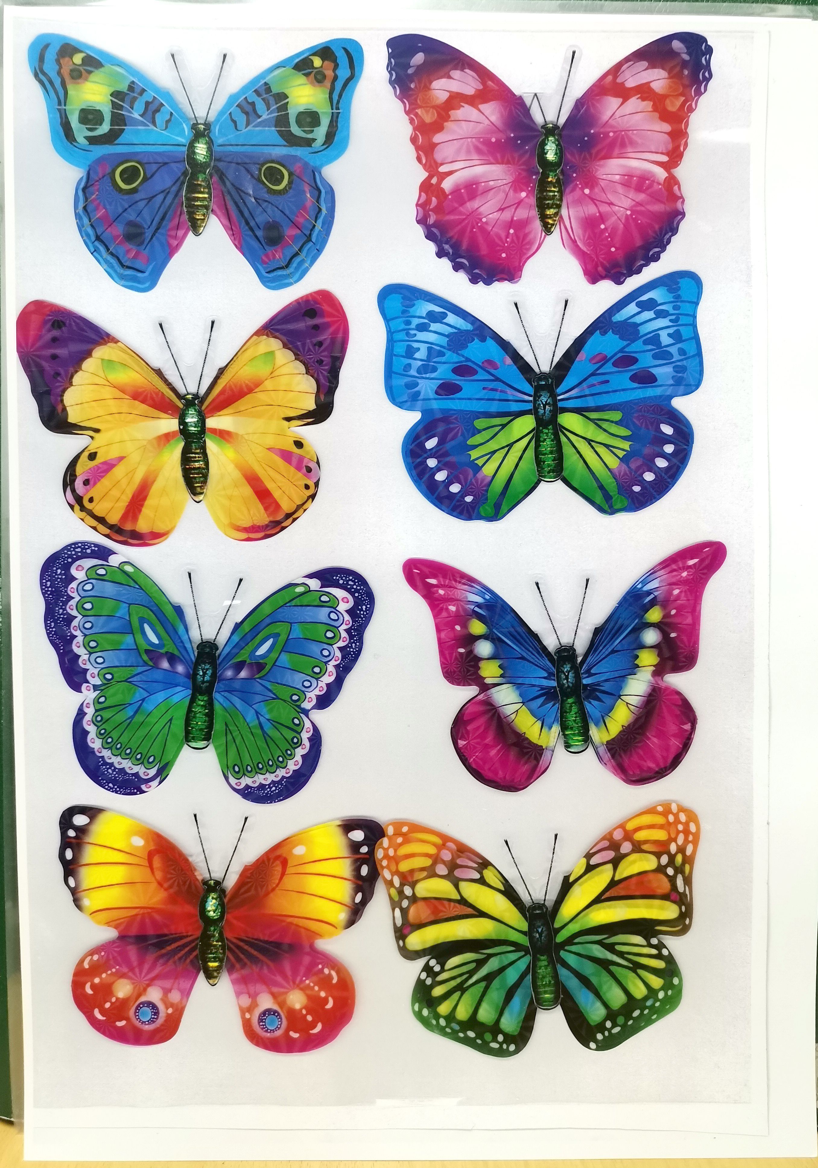 REPRODUCCION FOTOGRAFIA MARIPOSAS DE PAPEL EN VARIOS COLORES