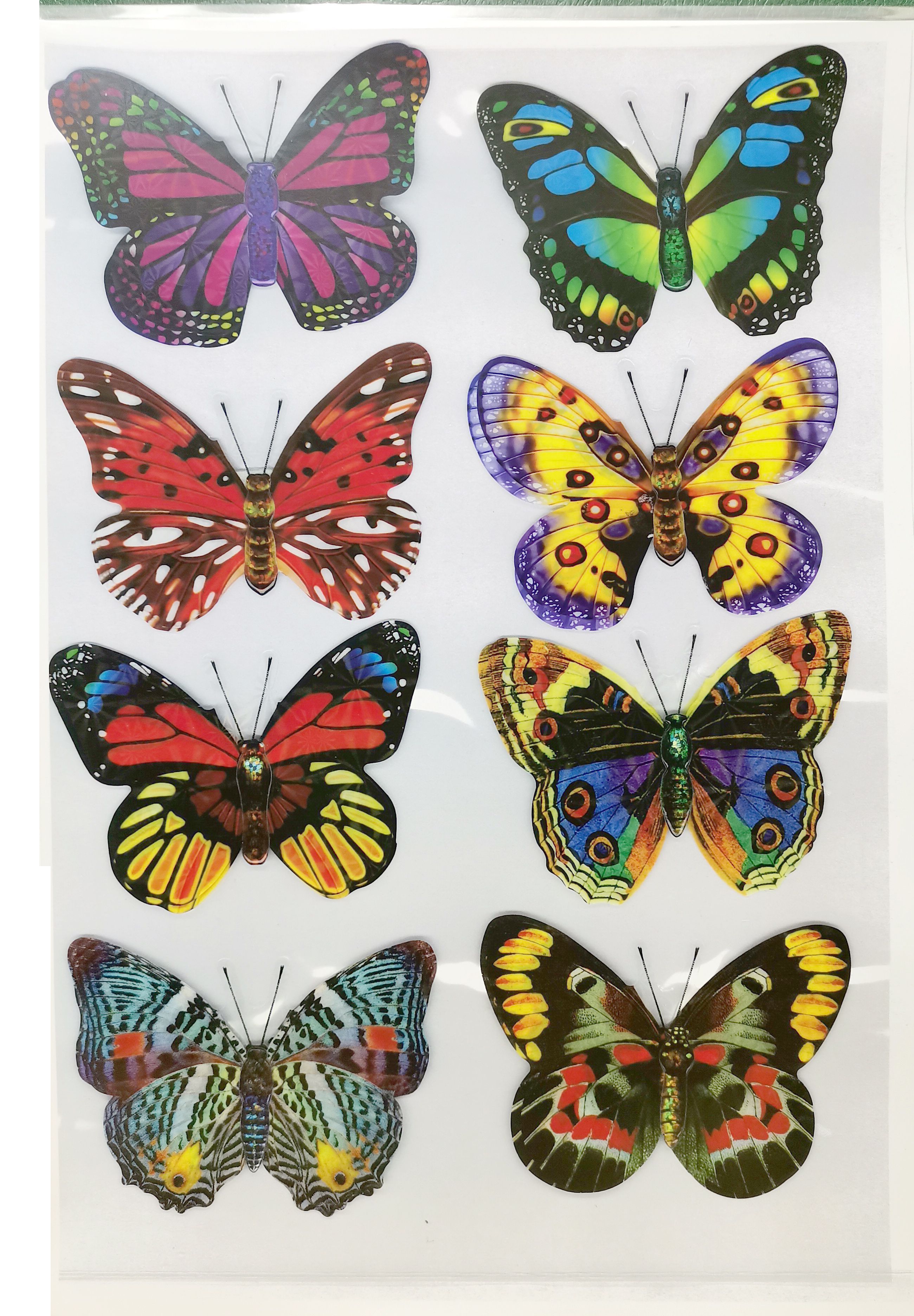 REPRODUCCION FOTOGRAFIA MARIPOSAS DE PAPEL EN VARIOS COLORES