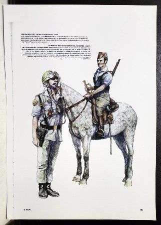 REPRODUCCION LA LEGION REVISTA DE LOS TERCIOS GRUPO SAHARIANO Y TROMPETA ESCUADRON LACEROS