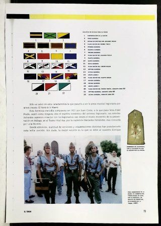 REPRODUCCION LA LEGION REVISTA DE LOS TERCIOS GALLETAS DE DIVISAS Y LEGIONARIOS