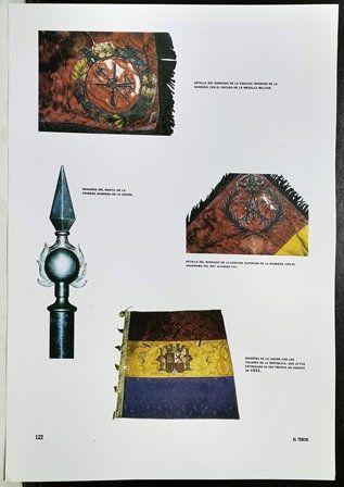 REPRODUCCION LA LEGION REVISTA DE LOS TERCIOS PAG. 124 DISEÑOS BANDERAS