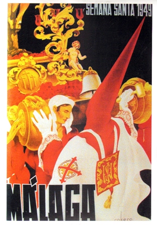 REPRODUCCION CARTEL MALAGA SEMANA SANTA 1949