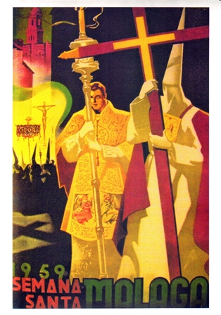 REPRODUCCION CARTEL MALAGA SEMANA SANTA 1959