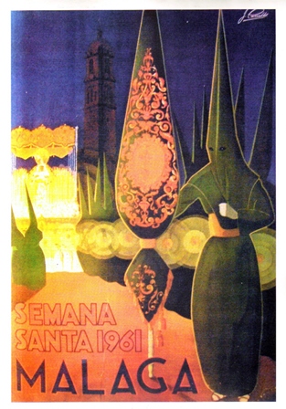 REPRODUCCION CARTEL MALAGA SEMANA SANTA 1961