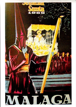 REPRODUCCION CARTEL MALAGA SEMANA SANTA 1969