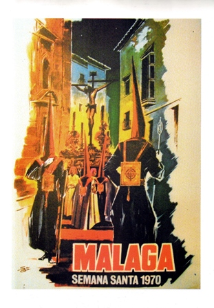 REPRODUCCION CARTEL MALAGA SEMANA SANTA 1970