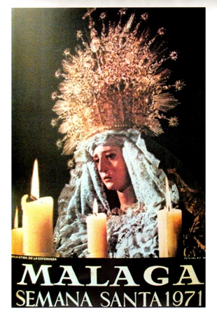 REPRODUCCION CARTEL MALAGA SEMANA SANTA 1971