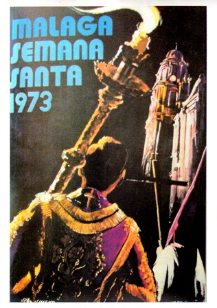 REPRODUCCION CARTEL MALAGA SEMANA SANTA 1973