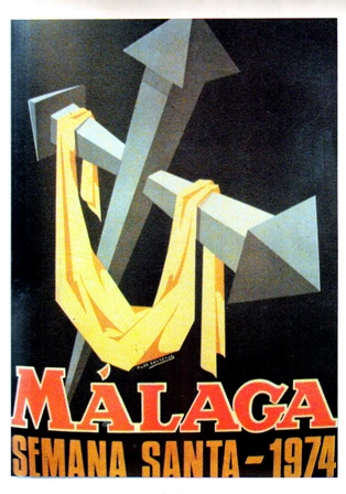 REPRODUCCION CARTEL MALAGA SEMANA SANTA 1974