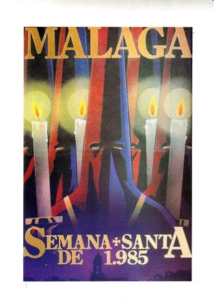 REPRODUCCION CARTEL MALAGA SEMANA SANTA 1985