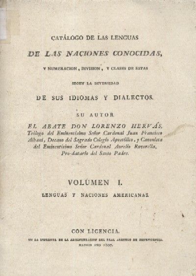 CATALOGO DE LAS LENGUAS CONOCIDAS…